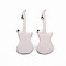 Non-Tarnish 201 Stainless Steel Link Connectors, Laser Cut, Guitar, Stainless Steel Color, 30x10.5x1mm, Hole: 1mm