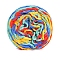 Polyester Yarn, for Sweater Hat Socks Baby Blankets, Segment Dyed, Colorful, 6mm