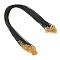 36Pcs Black Waxed Cord Necklace Making, with Iron Findings, for DIY Jewelry Crafting, Golden, 16.93 inch(43cm), 1.5mm