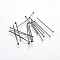 Iron Flat Head Pins, Cadmium Free & Nickel Free & Lead Free, Gunmetal, 28x0.75~0.8mm, 20 Gauge, Head: 2~2.5mm, about 8400pcs/1000g