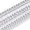 Aluminium Curb Chains, Unwelded, with Spool, Platinum, 10x6.5x1mm, about 65.62 Feet(20m)/Roll