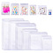 30Pcs 6 Styles PVC Anti Oxidation Zip Lock Bags, Transparent Antitarnish Jewelry Packing Storage Pouches, Rectangle, Clear, 6~16x4~11x0.03cm, Unilateral thickness: 4.9 Mil(0.125mm), 5pcs/style