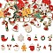 30Pcs 15 Colors Alloy Enamel Pendants, for Christmas, Mixed Shapes, Mixed Color, 12~23x9.5~20x1.5~3mm, Hole: 1.6~2mm, 2pcs/style