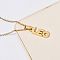 304 Stainless Steel Word Constellation Pendant Necklaces, Real 18K Gold Plated, Leo, 17.72 inch(45cm)