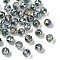 20Pcs Transparent Electroplate Glass Beads, Faceted, Round, Sky Blue, 7.5x7mm, Hole: 1.2mm