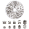 PH PandaHall 160pcs 10 Styles Large Hole Spacer Beads Antique Silver Spacer Beads Column Metal Beads Tibetan Style European Bead for Pen Necklace Bracelet Jewelry Making Hole: 3.2~5.3mm