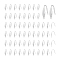 100Pcs 316 Surgical Stainless Steel Earring Hooks, with Vertical Loop, Stainless Steel Color, 20x4.5x1mm, Hole: 1.2mm