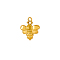 304 Stainless Steel Pendants, Bees Charms, Ion Plating(IP), Real 14K Gold Plated, 12x10mm