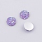 Druzy Resin Cabochons, Round, Violet, 10x3.3mm