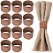 CutHollow 12Pcs Imitation Leather Napkin Rings, with Iron Snap Button, Rectangle, Sienna, 155x35x2mm