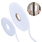 24Yard 2 Styles Nylon Magic Tapes, Hook & Loop Tapes, White, 6~8x0.8~1mm
