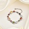 Brass Micro Pave Clear Cubic Zirconia Bracelets for Women, Platinum, 6-5/8 inch(16.7cm)