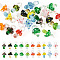 20Pcs 10 Colors Handmade Lampwork Pendants, Bumpy, Mushroom Charms, Mixed Color, 22~29.5x12.5~18.5mm, Hole: 2~7.5mm, 2pcs/color