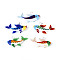 Handmade Lampwork Big Pendants, Fish Charms, Mixed Color, 41~42x65~71x16.5~17.5mm, Hole: 5~6x4.5mm