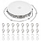 DIY Bracelets/Necklaces Making Kits, including Plastic Spool, 304 Stainless Steel Chains & Clasps & Rings, Stainless Steel Color, 5.5x7x0.5mm