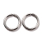 201 Stainless Steel Clip-on Earrings, Hypoallergenic Earrings, Ring, Stainless Steel Color, 19x2.5mm