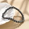 Synthetic Non-magnetic Hematite Beaded Stretch Bracelets, Round, Beads: 6~6.5mm, Inner Diameter: 2-1/4 inch(5.55cm)