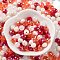 Glass Beads, Faceted, Rondelle, Tomato, 8x6mm, Hole: 1mm, about 96pcs/40g