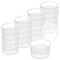 Polypropylene(PP) Storage Containers, with Hinged Lid, for Beads, Jewelry, Small Items, Flat Round, Clear, 7.05x7.05x2.2cm