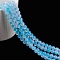 Imitation Jade Plastic Beads, Round, Deep Sky Blue, 8x7.5mm, Hole: 1.4mm, about 100~104pcs/strand, 30.31''(77cm)