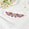 1Pc Alloy Rhinestone Hair Barrettes, Butterfly, Amethyst, 28.5x79.5x19mm