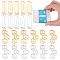 24Pcs 4 Style 201 Stainless Steel Filigree Joiners Links, Imitation 3D Geometrical Cube & Cuboid, Golden & Stainless Steel Color, 18x5x1mm and 10x21x1mm, 6pcs/style