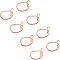 304 Stainless Steel Leverback Earring Findings, with Loop, Bead Container, Rose Gold, 16x11.5x2mm, Hole: 1.4mm, Pin: 0.7x0.9mm, about 50pcs/box