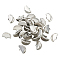 Iron Ribbon Crimp Ends, Platinum, 8.5x13x6.5mm, Hole: 1.5x3mm, 100pcs/bag