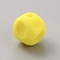 Cube Food Grade Eco-Friendly Silicone Beads, Yellow, 15x15x15mm, Hole: 2mm