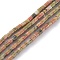 Natural Unakite Beads Strands, Column, 2x2mm, Hole: 0.8mm, about 154~160pcs/strand, 15.16~15.75 inch(38.5~40cm)