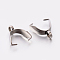 201 Stainless Steel Pinch Bails, Ice Pick Pinch Bails for Pendant Making, Stainless Steel Color, 12x4mm, Hole: 2mm, Pin: 0.6mm