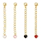20Pcs 4 Colors Alloy Enamel Pendant Decoration, Heart, with Iron Chains and Alloy Lobster Claw Clasps, Mixed Color, 73mm, 5pcs/color