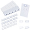 160Pcs 2 Colors PVC Plastic Earring Display Stand, Rectangle, Mixed Color, 1.7x2.5x0.85cm, Hole: 7mm, 80pcs/color
