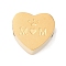 Mother's Day 304 Stainless Steel European Beads, Large Hole Beads, Heart with Word Mom, Golden, 10.5x12x6mm, Hole: 4.5mm