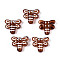 Handmade Lampwork Enamel Beads, Dragonfly, Sienna, 17.2x19.2x8mm, Hole: 1.6mm