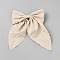 Polyester & Iron Alligator Hair Clips, Bowknot, Antique White, 190~195x125x17.5mm