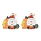 Christmas Theme Alloy Enamel Pendants, Cadmium Free & Lead Free, Light Gold, Santa Claus, 24.5x26x1mm, Hole: 1.8mm