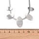 Овальные нагрудные ожерелья из нержавеющей стали 304 NJEW-R026-29P-5