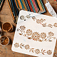 FINGERINSPIRE Daisy Chain Stencils 11.8x11.8inch Reusable Daisy Drawing Stencil DIY Craft Blooming Daisy Flower Painting Template Plant Stencil for Painting on Wall Wood Fabric Furniture DIY-WH0391-0057-3