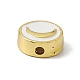 Real 18K Gold Plated Brass Enamel Beads KK-A170-01G-02-3