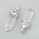 Natural Quartz Crystal Double Terminated Pointed Pendants G-F295-05P-2