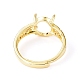 Adjustable Brass Finger Ring Components KK-L193-01G-3