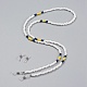 Chaînes de lunettes de perles de rocaille de verre AJEW-EH00006-01-1