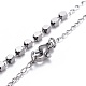 304 inoxydable colliers en acier chapelet de perles pour la pâques NJEW-L159-06P-3
