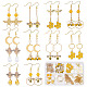 SUNNYCLUE 1 Box DIY 10 Pairs Bee Charms Honeycomb Charm Rhinestone Earring Making Starter Kit Insect Charm Linking Rings Moon Crescent Charms for Jewelry Making Kits Adult Women Crafting Beginner DIY-SC0020-43-1