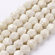 Chapelets de perles en bois pétrifié naturel G-J372-15-6mm-1