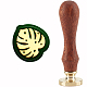 CRASPIRE Wax Seal Stamp Monstera Leaves Plant Sealing Wax Stamp Head with Universal Wood Handle for Invitations Cards Bottle Gift Business Thanks Scrapbooking Decor AJEW-WH0192-046-1