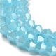 Chapelets de perles en verre électroplaqué d'imitation jade GLAA-F029-J4mm-C03-3