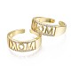 Brass Micro Pave Clear Cubic Zirconia Cuff Rings RJEW-S044-091-NF-2
