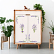 GLOBLELAND 3Pcs Lavender Theme Decor Transfers 6x12 inch Furniture Transfer Stickers Plants Wall Art Decals for Bedroom Living Room Desk Table Decoration DIY-WH0404-008-2